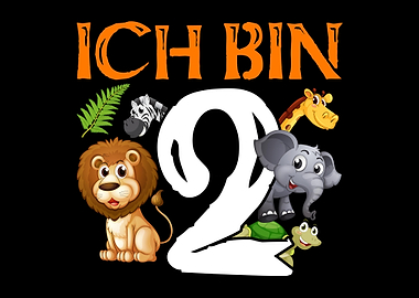 2 Geburtstag Safari Tiere