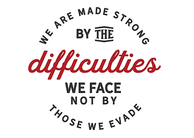 by the difficulties