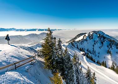 Panorama above the clouds