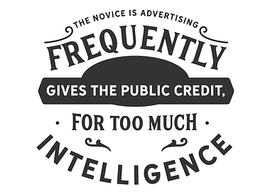 The novice in advertising