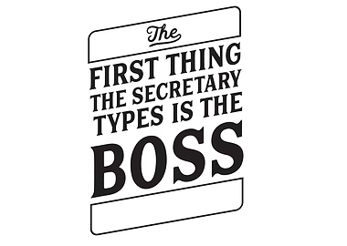 the secretary types