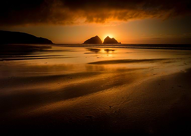 Holywell Bay Sunset