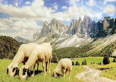 background mountain animal