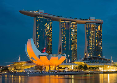 Singapore Marina Bay night