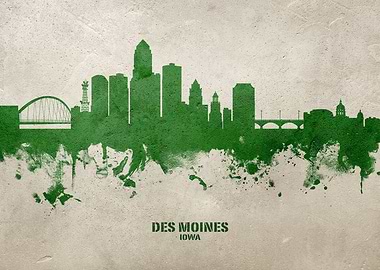 Des Moines Skyline Iowa