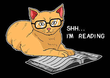 Reading Cat Bookworm