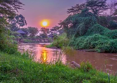 Sunrise on Ishasha river