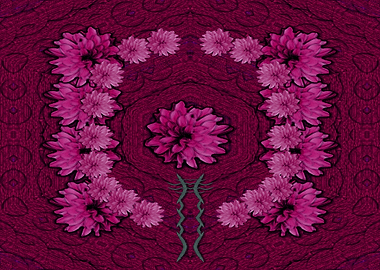 summer flowers in dark