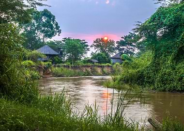 Sunrise on Ishasha river