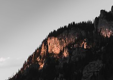 Sunset mountain peak