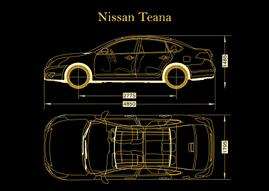 Nissan Teana 2010 gold
