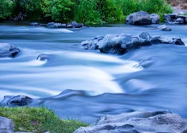 Rushing Water at Twilight