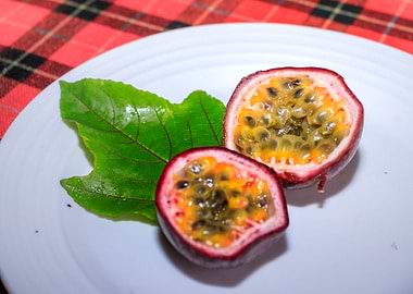 Passion fruit served