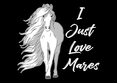 Beautiful White Mare Horse