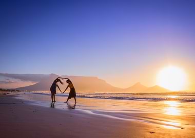 Dancing on the beach