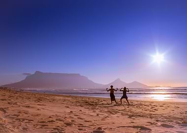 Dancing on the beach