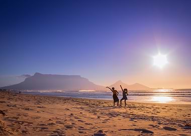 Dancing on the beach