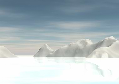 3D Arctic Cliff Crag Digit