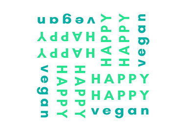 Happy Happy Vegan text art