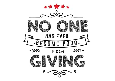 become poor from giving