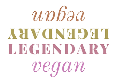Legendary Vegan Text Art