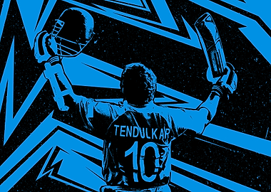 Sachin Pop Illustration