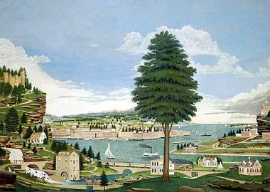 Harbor Scene with Castle