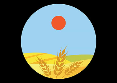 Farmer with Sun and Grain