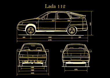 Lada 112 Blueprint gold