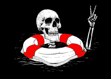 Funny Skull Summer Beach