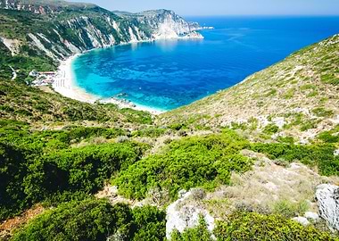 Myrtos Bay And Beach On Ke