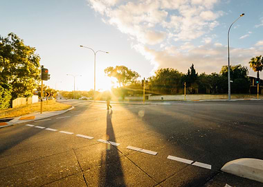 Asphalt Bright Bycicle Daw