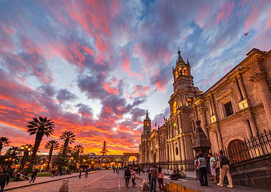 Arequipa at sunset