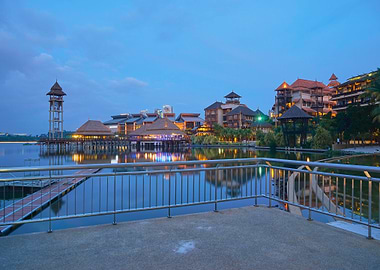Background Balcony Blue Bo