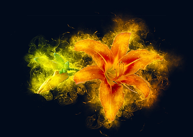 dark orange lily smoky