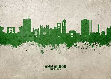 Ann Arbor Skyline Michigan