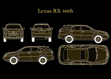 Lexus RX 400h 2005 gold
