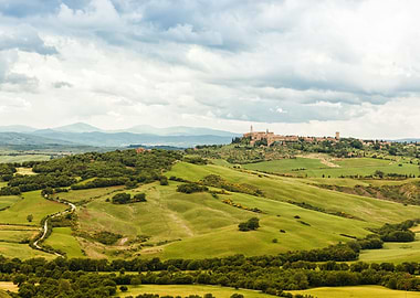 View of the town of Pienza