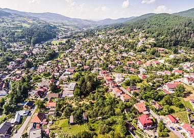 Aerial View Of Small Town