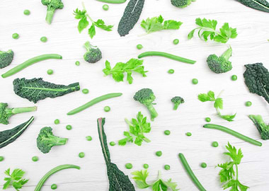 fresh green vegetables