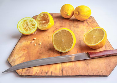 Cut up Lemon fruit