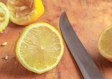 Cut up Lemon fruit