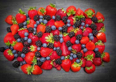 colored berries