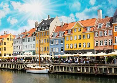 Nyhav old town Copenhagen