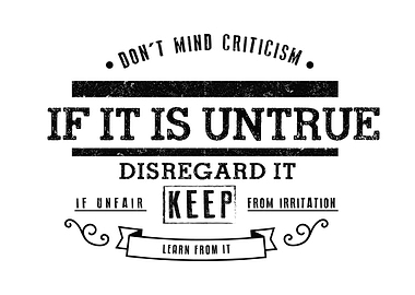 Dont mind criticism