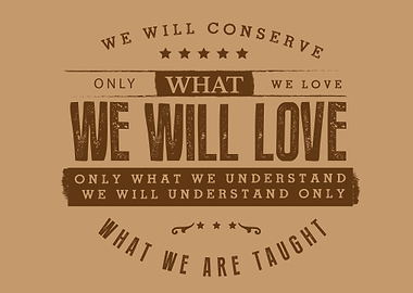 only what we understand