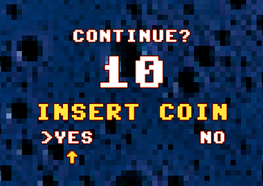 Insert coin c64 glow bubbl