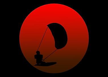 Kiteboarding Windsurfer