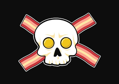 Bacon and eggs crossbones