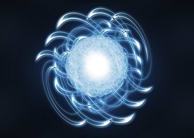 Abstract neon sphere